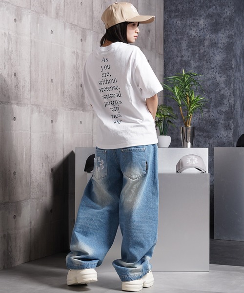 Laufer（ロイファー）の「【Laufer】Lettering Tee / クロップド ボックスシルエット バックプリント ヘビーウェイトTシャツ 短丈（Tシャツ/カットソー・メンズ・ブラック/ホワイト・S/M/L/XL）」の11枚目の写真