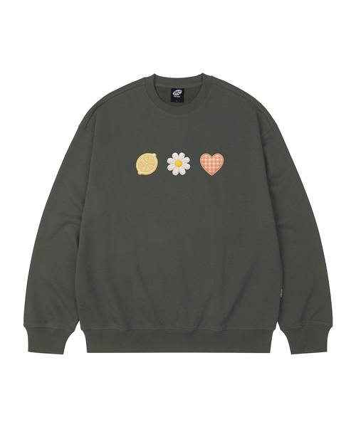 WILDROCK(ワイルドロック)の「ガーデンクラブ オーバーサイズ スウェット_7 COL(スウェット・レディース・ブラック/ネイビー/ブラウン/ピンク/ブルー/アイボリー/チャコール・SMALL/MEDIUM/LARGE)」の4枚目の写真