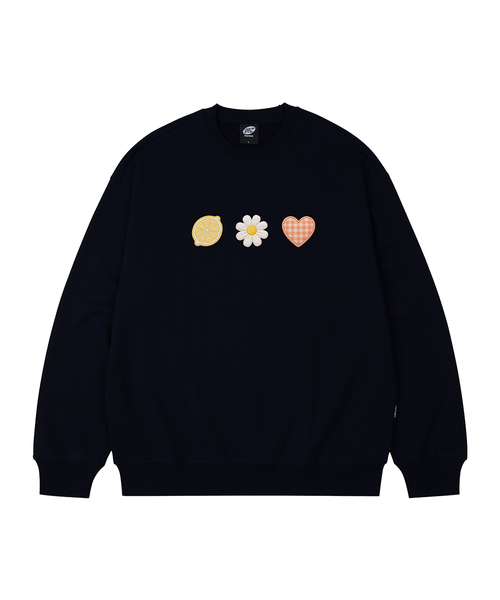 WILDROCK(ワイルドロック)の「ガーデンクラブ オーバーサイズ スウェット_7 COL(スウェット・レディース・ブラック/ネイビー/ブラウン/ピンク/ブルー/アイボリー/チャコール・SMALL/MEDIUM/LARGE)」の3枚目の写真
