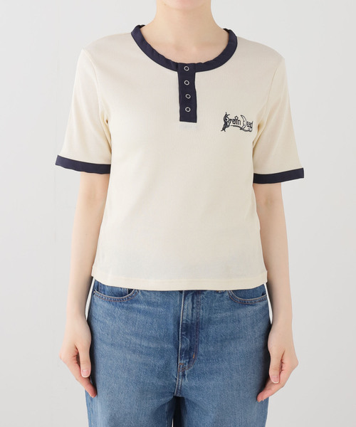 BRAIN DEAD(ブレインデット)の「【BRAIN DEAD/ブレインデッド】RIBBED HENLEY(Tシャツ/カットソー・レディース・アイボリー・MEDIUM/SMALL)」の9枚目の写真