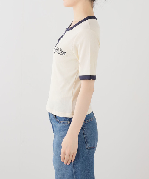 BRAIN DEAD(ブレインデット)の「【BRAIN DEAD/ブレインデッド】RIBBED HENLEY(Tシャツ/カットソー・レディース・アイボリー・MEDIUM/SMALL)」の8枚目の写真