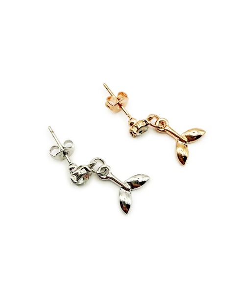 CARROLL（キャロル）の「CARROLL キャロル フィンデザインドロップピアス（ピアス（両耳用）・レディース・シルバー/ピンクゴールド・FREE）」の3枚目の写真