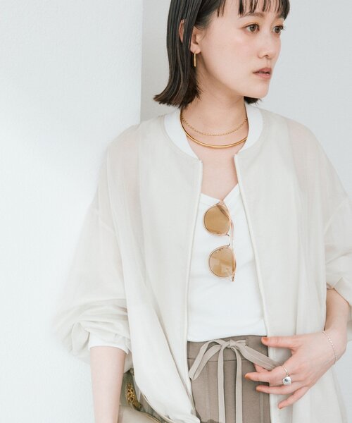 RIVE DROITE(リヴドロワ)の「予約【ほどよい抜け感】グロッシーシアーブルゾン(ブルゾン・レディース・カーキ/ブラウン/ライトベージュ・FREE)」の12枚目の写真