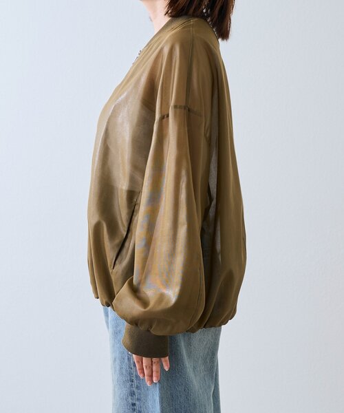 RIVE DROITE(リヴドロワ)の「予約【ほどよい抜け感】グロッシーシアーブルゾン(ブルゾン・レディース・カーキ/ブラウン/ライトベージュ・FREE)」の22枚目の写真