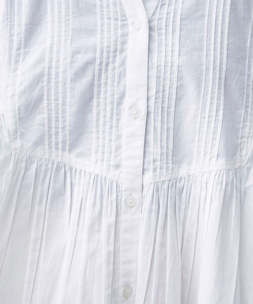 coen(コーエン)の「【MARKET(マーケット)】スキッパーピンタックブラウス(インフルエンサー紹介アイテム)(シャツ/ブラウス・レディース・ブラック/ライトブルー/オフホワイト・M/L)」の12枚目の写真