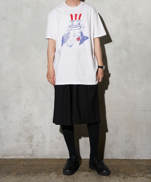 JERZEES（ジャージーズ）の「JERZEES / ジャージーズ "UNCLE SAM" SS TEE アンクルサム Tシャツ（Tシャツ/カットソー・メンズ・ライトグレー/ホワイト・MEDIUM/LARGE/X-LARGE）」の8枚目の写真