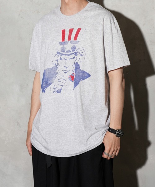 JERZEES（ジャージーズ）の「JERZEES / ジャージーズ "UNCLE SAM" SS TEE アンクルサム Tシャツ（Tシャツ/カットソー・メンズ・ライトグレー/ホワイト・MEDIUM/LARGE/X-LARGE）」の9枚目の写真