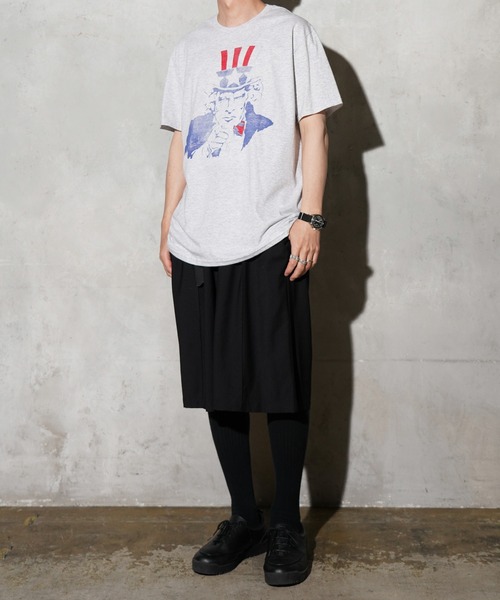 JERZEES（ジャージーズ）の「JERZEES / ジャージーズ "UNCLE SAM" SS TEE アンクルサム Tシャツ（Tシャツ/カットソー・メンズ・ライトグレー/ホワイト・MEDIUM/LARGE/X-LARGE）」の10枚目の写真