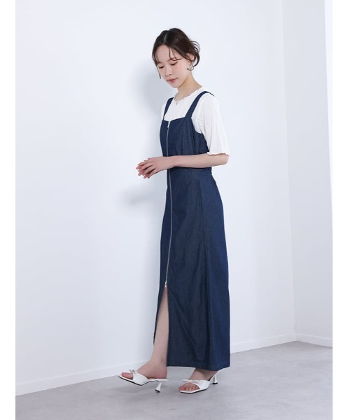 fifth(フィフス)の「前開きデニムワンピース(ワンピース・レディース・ネイビー/ブルー・M/L)」の13枚目の写真