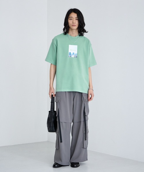 RAGEBLUE(レイジブルー)の「Pigment Photo Print T-Shirt / ピグメント加工/ポンチフォトプリントTシャツ(Tシャツ/カットソー・メンズ・ホワイト/その他19/ブルー/グリーン・LARGE/SMALL/MEDIUM)」の10枚目の写真