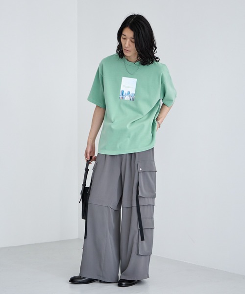 RAGEBLUE(レイジブルー)の「Pigment Photo Print T-Shirt / ピグメント加工/ポンチフォトプリントTシャツ(Tシャツ/カットソー・メンズ・ホワイト/その他19/ブルー/グリーン・LARGE/SMALL/MEDIUM)」の12枚目の写真