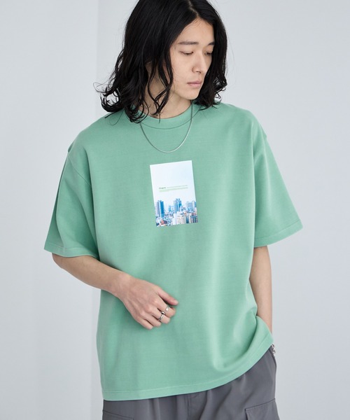 RAGEBLUE(レイジブルー)の「Pigment Photo Print T-Shirt / ピグメント加工/ポンチフォトプリントTシャツ(Tシャツ/カットソー・メンズ・ホワイト/その他19/ブルー/グリーン・LARGE/SMALL/MEDIUM)」の14枚目の写真