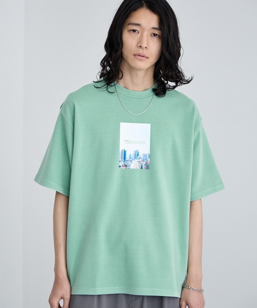 RAGEBLUE(レイジブルー)の「Pigment Photo Print T-Shirt / ピグメント加工/ポンチフォトプリントTシャツ(Tシャツ/カットソー・メンズ・ホワイト/その他19/ブルー/グリーン・LARGE/SMALL/MEDIUM)」の13枚目の写真