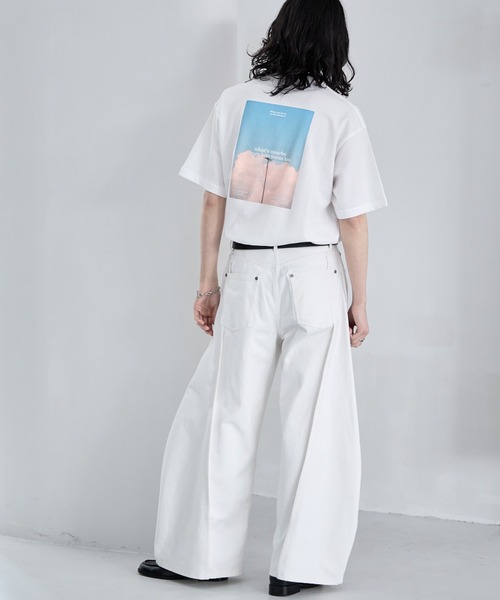 RAGEBLUE(レイジブルー)の「Pigment Photo Print T-Shirt / ピグメント加工/ポンチフォトプリントTシャツ(Tシャツ/カットソー・メンズ・ホワイト/その他19/ブルー/グリーン・LARGE/SMALL/MEDIUM)」の6枚目の写真