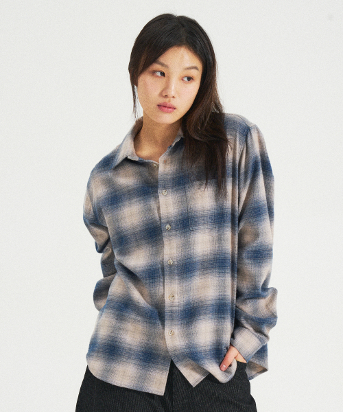 SLOWACID（スローアシッド）の「フランネルカフチェックシャツ[ブルー]（シャツ/ブラウス・レディース・その他・SMALL/MEDIUM/LARGE）」の11枚目の写真