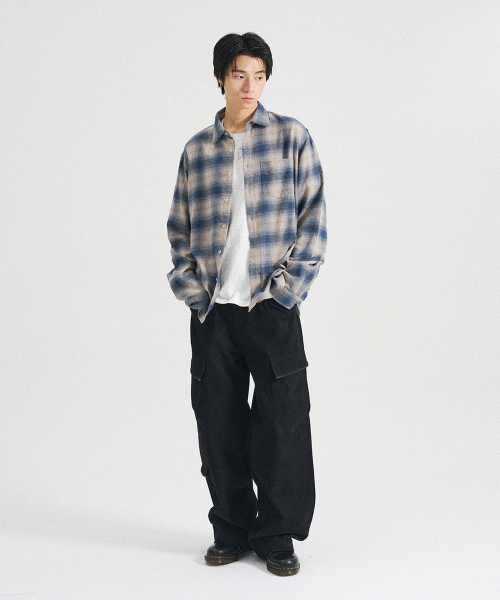 SLOWACID（スローアシッド）の「フランネルカフチェックシャツ[ブルー]（シャツ/ブラウス・レディース・その他・SMALL/MEDIUM/LARGE）」の13枚目の写真