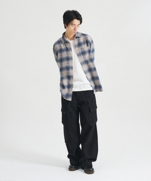 SLOWACID（スローアシッド）の「フランネルカフチェックシャツ[ブルー]（シャツ/ブラウス・レディース・その他・SMALL/MEDIUM/LARGE）」の14枚目の写真