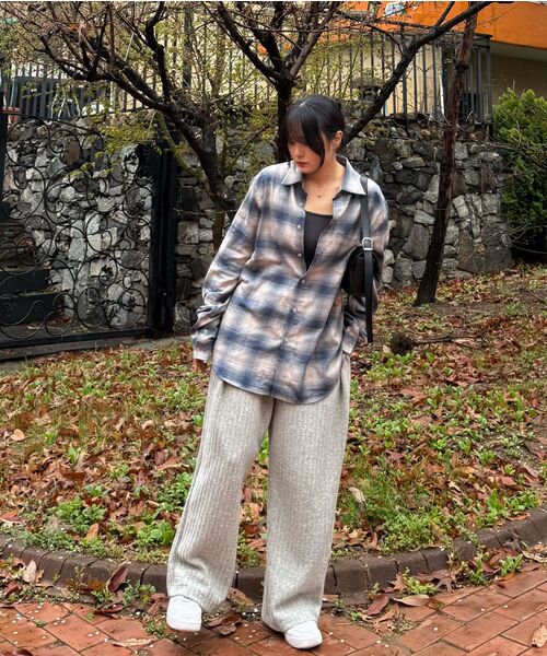 SLOWACID（スローアシッド）の「フランネルカフチェックシャツ[ブルー]（シャツ/ブラウス・レディース・その他・SMALL/MEDIUM/LARGE）」の3枚目の写真