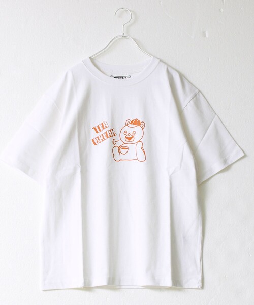 FREDY MAC(フレディーマック)の「【マックT】【MACBEAR TEA BREAK】original body T-shirts(Tシャツ/カットソー・メンズ・ホワイト・L)」の1枚目の写真