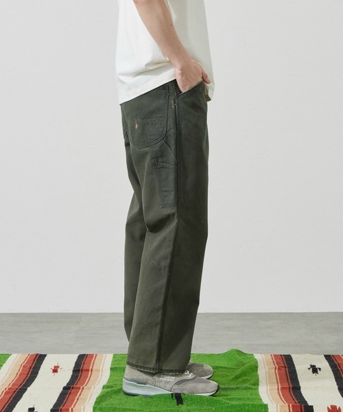 Lee（リー）の「Lee/リー【ダック素材】DUNGAREES ワイドペインターパンツ/デニム セットアップ対応【ユニセックス】（その他パンツ・メンズ・チャコール/ブラウン・SMALL/MEDIUM/LARGE/X-LARGE）」の4枚目の写真