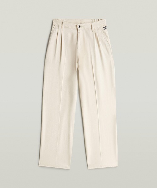 G-STAR(ジースター)の「Pleated Chino Relaxed/リラックスシルエットプリーツチノ/L30(スラックス・レディース・オフホワイト・24inch)」の6枚目の写真