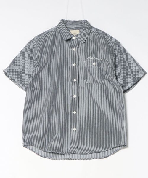 CORISCO（コリスコ）の「ワンポイント刺しゅうヒッコリー半袖シャツ(M1)（シャツ/ブラウス・メンズ・その他1/その他2・MEDIUM/LARGE/X-LARGE）」の11枚目の写真