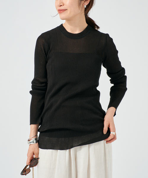 raspail(ラスパイユ)の「Raspail ラスパイユ Sheer Tシャツ RB-282(Tシャツ/カットソー・レディース・ブラック/ベージュ/ホワイト・FREE)」の3枚目の写真