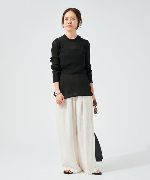 raspail(ラスパイユ)の「Raspail ラスパイユ Sheer Tシャツ RB-282(Tシャツ/カットソー・レディース・ブラック/ベージュ/ホワイト・FREE)」の4枚目の写真