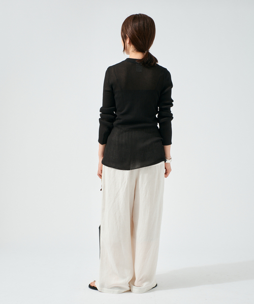raspail(ラスパイユ)の「Raspail ラスパイユ Sheer Tシャツ RB-282(Tシャツ/カットソー・レディース・ブラック/ベージュ/ホワイト・FREE)」の6枚目の写真