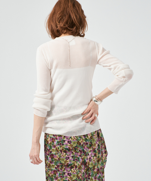 raspail(ラスパイユ)の「Raspail ラスパイユ Sheer Tシャツ RB-282(Tシャツ/カットソー・レディース・ブラック/ベージュ/ホワイト・FREE)」の14枚目の写真