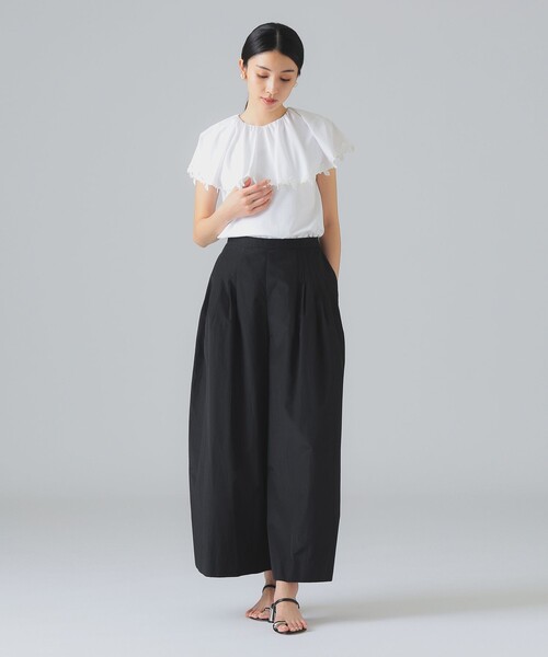 EFFE BEAMS(エッフェビームス)の「レース トリミング カットソー(Tシャツ/カットソー・レディース・ホワイト/ネイビー・ONE SIZE)」の4枚目の写真