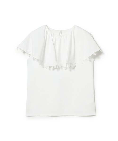 EFFE BEAMS(エッフェビームス)の「レース トリミング カットソー(Tシャツ/カットソー・レディース・ホワイト/ネイビー・ONE SIZE)」の7枚目の写真