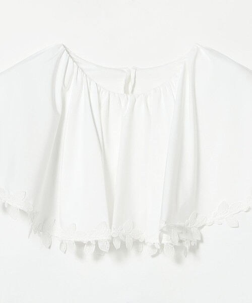 EFFE BEAMS(エッフェビームス)の「レース トリミング カットソー(Tシャツ/カットソー・レディース・ホワイト/ネイビー・ONE SIZE)」の8枚目の写真