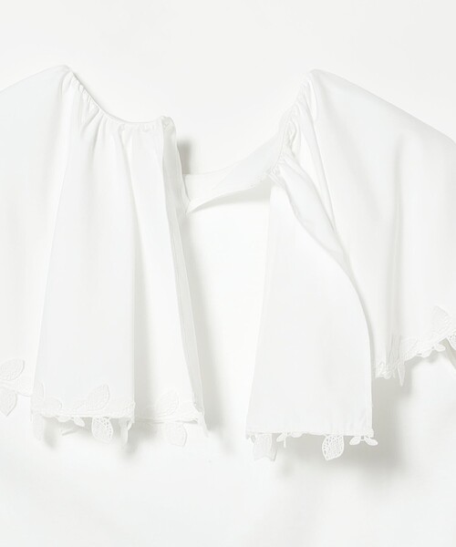 EFFE BEAMS(エッフェビームス)の「レース トリミング カットソー(Tシャツ/カットソー・レディース・ホワイト/ネイビー・ONE SIZE)」の9枚目の写真