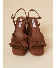 SNIDEL（スナイデル）の「プラットフォームリボンサンダル（サンダル）」