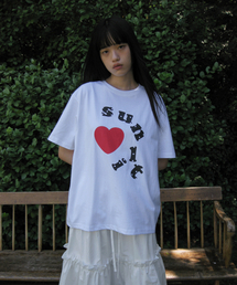 ドットロゴオーバーサイズTシャツ(ホワイト)