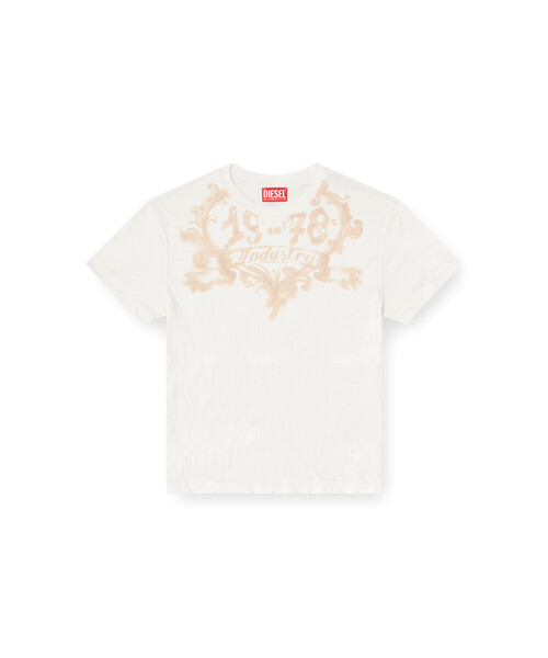 DIESEL(ディーゼル)の「ウィメンズ Tシャツ T-ILA-AA5(Tシャツ/カットソー・レディース・ベージュ系その他/ホワイト・MEDIUM/X-SMALL/SMALL/LARGE/X-LARGE)」の4枚目の写真