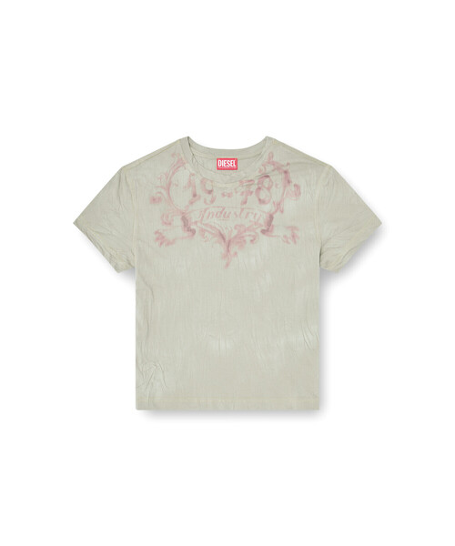 DIESEL(ディーゼル)の「ウィメンズ Tシャツ T-ILA-AA5(Tシャツ/カットソー・レディース・ベージュ系その他/ホワイト・MEDIUM/X-SMALL/SMALL/LARGE/X-LARGE)」の3枚目の写真