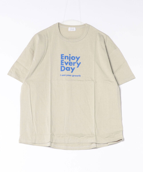 FOV(フォブ)の「FOV/フォブ Enjoy Tシャツ(Tシャツ/カットソー・レディース・ホワイト/グレイッシュベージュ/ブラック・F)」の3枚目の写真