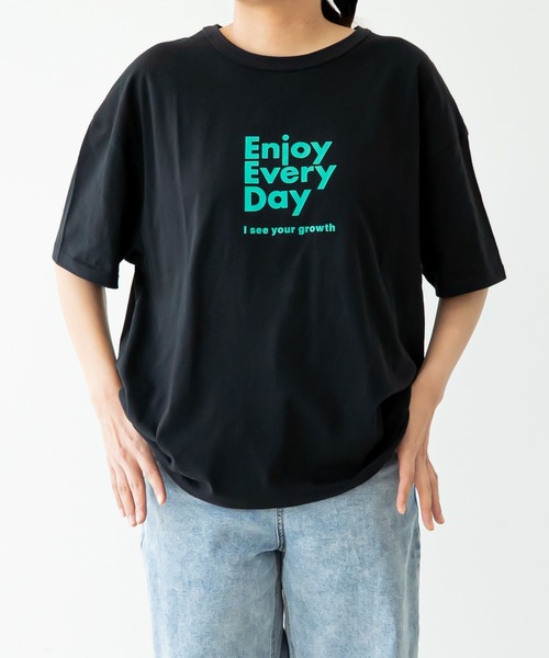 FOV(フォブ)の「FOV/フォブ Enjoy Tシャツ(Tシャツ/カットソー・レディース・ホワイト/グレイッシュベージュ/ブラック・F)」の4枚目の写真