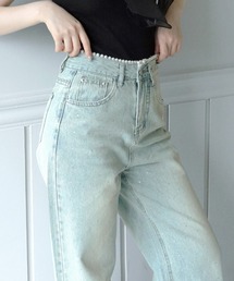 Ribbon Straight Flare Denim Pants Sサイズ Ribbon Straight Flare Denim Pants（デニムパンツ）｜andwang