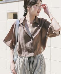 ITEMS URBANRESEARCH | ドットボタンハンソデシアーシャツ(シャツ/ブラウス)
