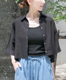 ITEMS URBANRESEARCH | ドットボタンハンソデシアーシャツ(シャツ/ブラウス)