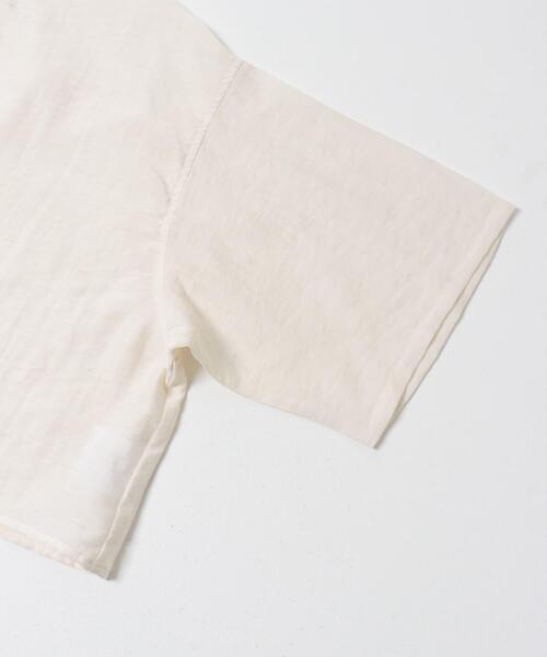 ITEMS URBANRESEARCH（アイテムズ アーバンリサーチ）の「ドットボタンハンソデシアーシャツ（シャツ/ブラウス・レディース・ブラック/ブラウン/ブルー/オフホワイト・FREE）」の11枚目の写真