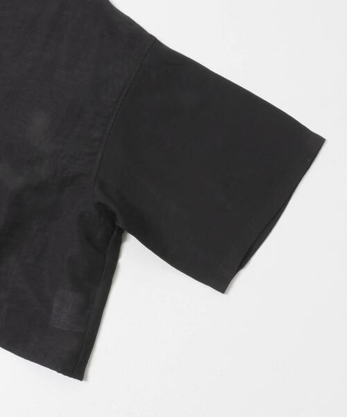 ITEMS URBANRESEARCH（アイテムズ アーバンリサーチ）の「ドットボタンハンソデシアーシャツ（シャツ/ブラウス・レディース・ブラック/ブラウン/ブルー/オフホワイト・FREE）」の18枚目の写真