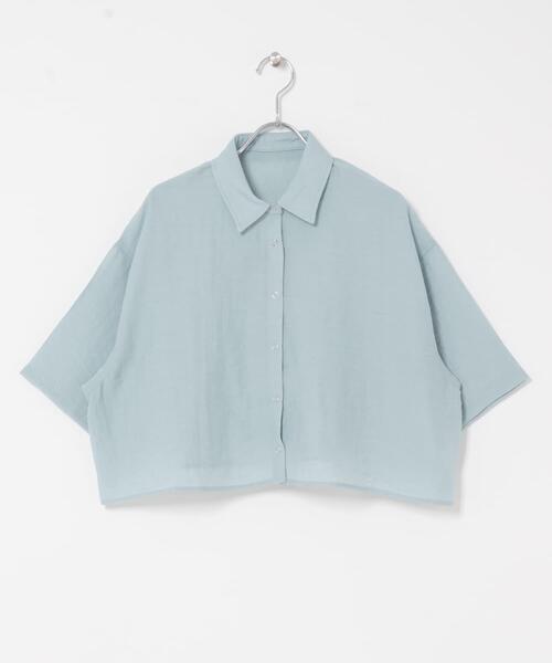 ITEMS URBANRESEARCH(アイテムズ アーバンリサーチ)の「ドットボタンハンソデシアーシャツ(シャツ/ブラウス・レディース・ブラック/ブラウン/ブルー/オフホワイト・FREE)」の21枚目の写真