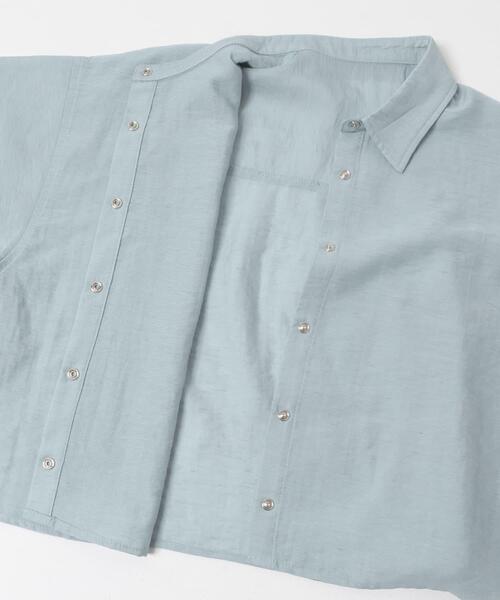 ITEMS URBANRESEARCH(アイテムズ アーバンリサーチ)の「ドットボタンハンソデシアーシャツ(シャツ/ブラウス・レディース・ブラック/ブラウン/ブルー/オフホワイト・FREE)」の22枚目の写真
