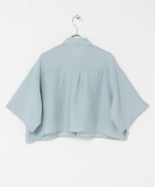 ITEMS URBANRESEARCH(アイテムズ アーバンリサーチ)の「ドットボタンハンソデシアーシャツ(シャツ/ブラウス・レディース・ブラック/ブラウン/ブルー/オフホワイト・FREE)」の18枚目の写真