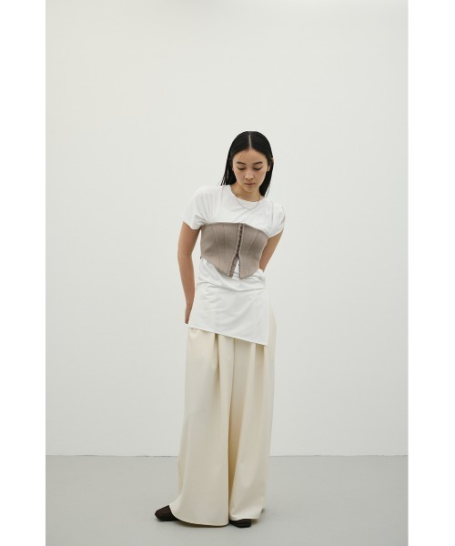 STYLEMIXER(スタイルミキサー)の「アシンメトリールーズT(Tシャツ/カットソー・レディース・ホワイト/ブラック/ライトベージュ・FREE)」の14枚目の写真