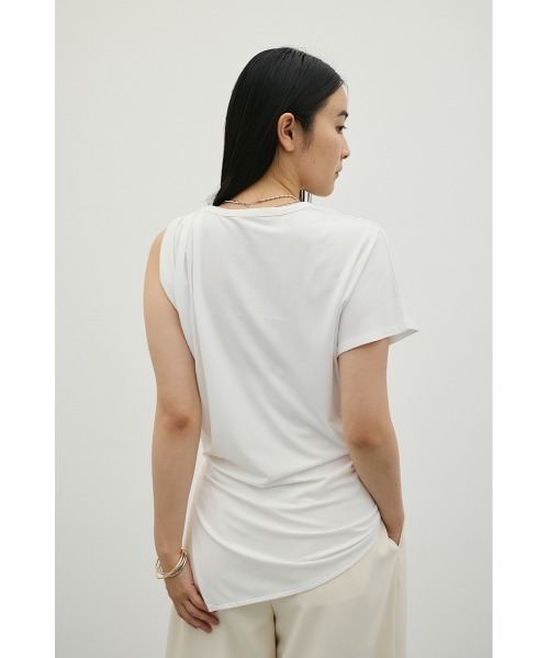 STYLEMIXER(スタイルミキサー)の「アシンメトリールーズT(Tシャツ/カットソー・レディース・ホワイト/ブラック/ライトベージュ・FREE)」の21枚目の写真